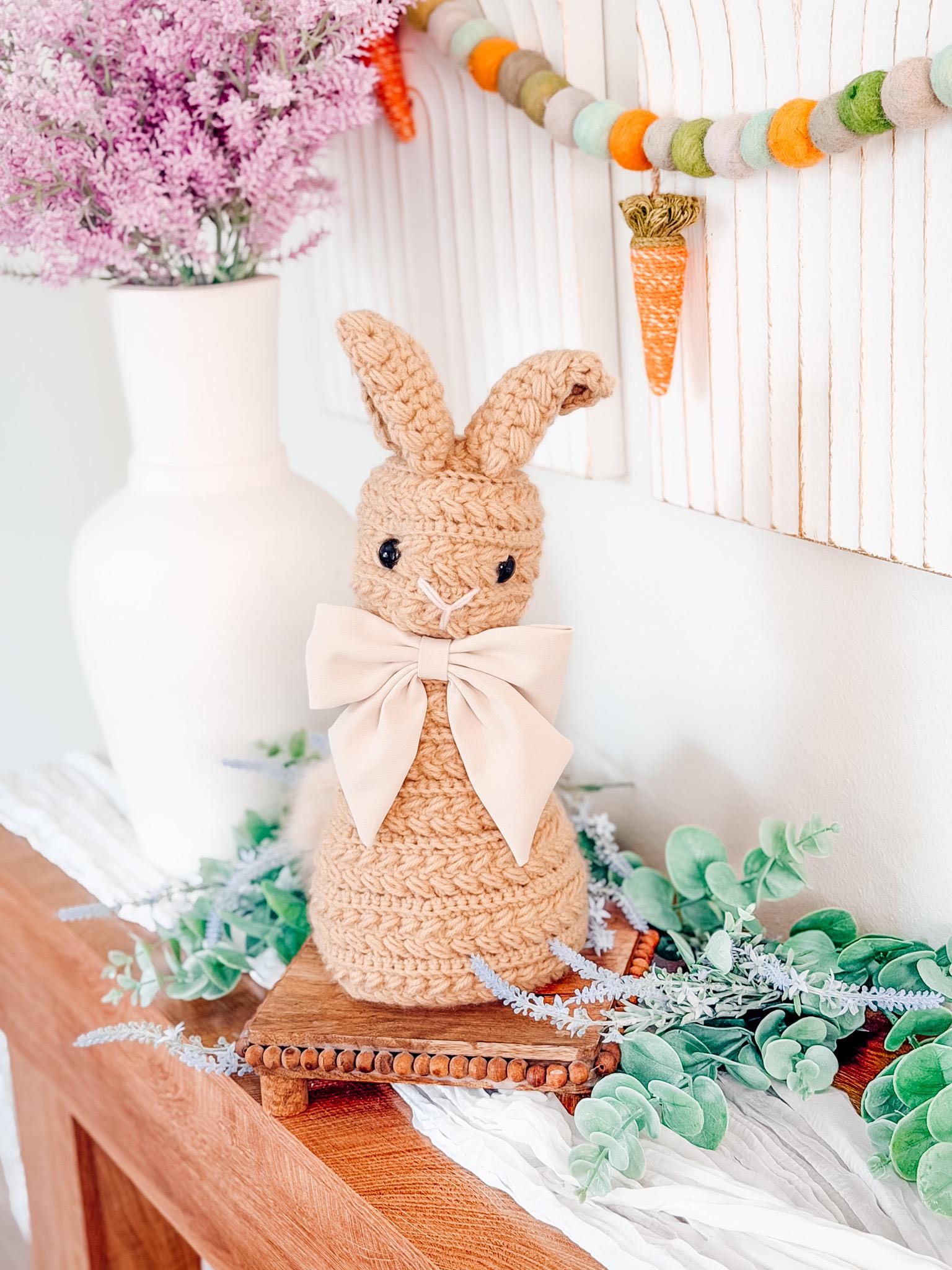 CROCHET PATTERN + VIDEO Wheat Stitch Bunny Crochet Pattern (Pdf + Video Tutorial)