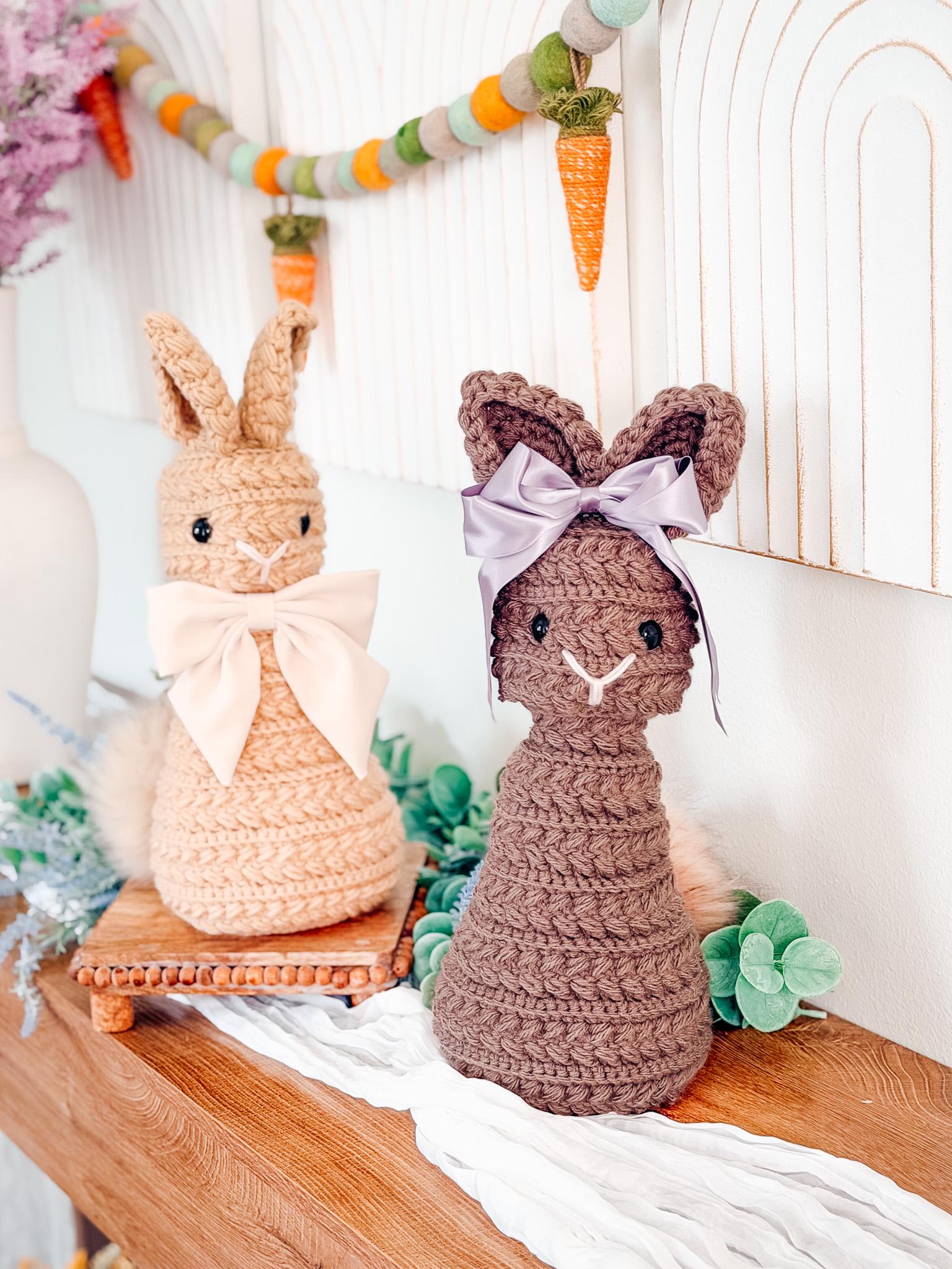 CROCHET PATTERN + VIDEO Wheat Stitch Bunny Crochet Pattern (Pdf + Video Tutorial)