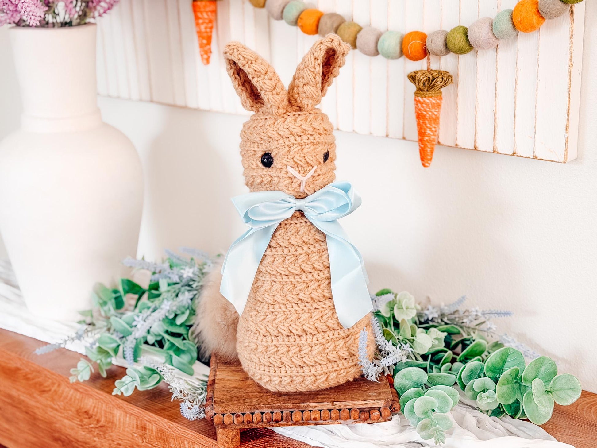 CROCHET PATTERN + VIDEO Wheat Stitch Bunny Crochet Pattern (Pdf + Video Tutorial)