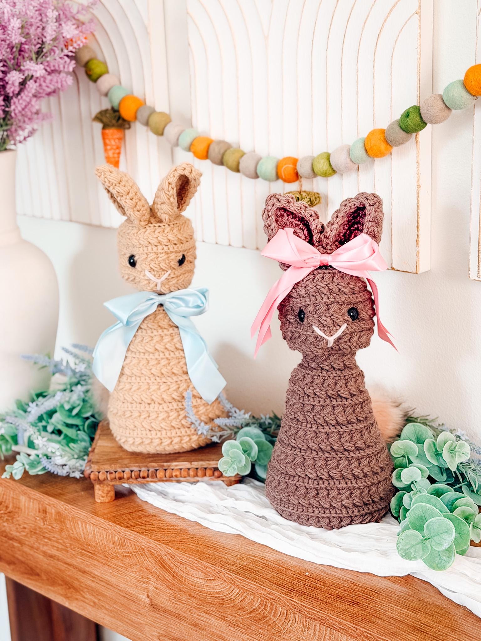 CROCHET PATTERN + VIDEO Wheat Stitch Bunny Crochet Pattern (Pdf + Video Tutorial)