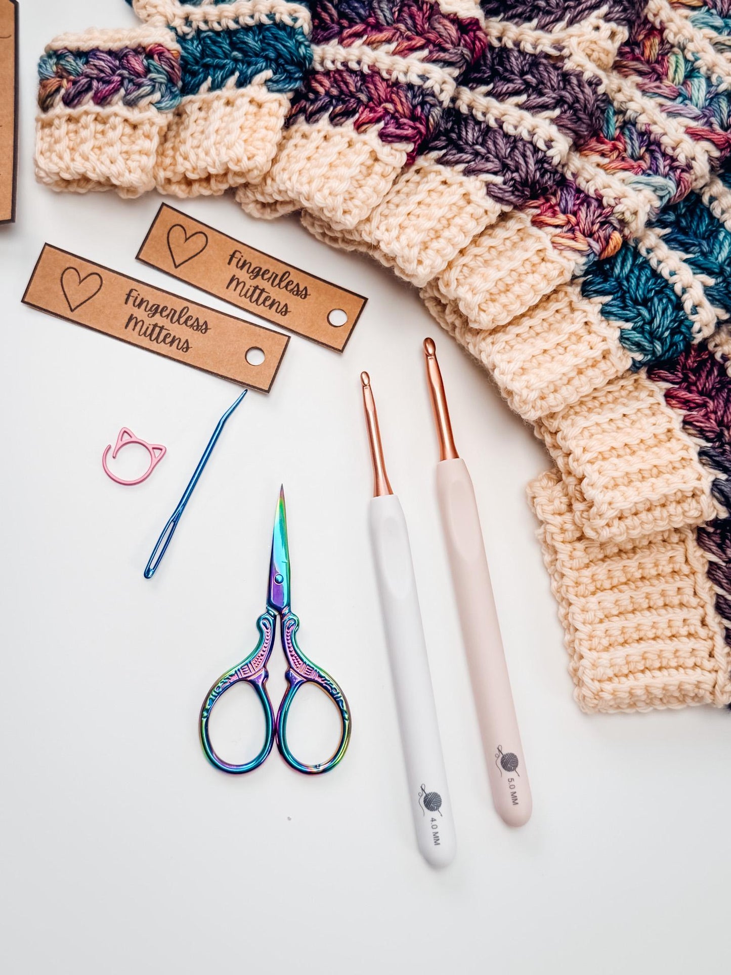 CROCHET PATTERN + VIDEO Wheat Stitch™ Fingerless Mittens Crochet Pattern, 8 Sizes Newborn–Adult, Textured Crochet Mitts Instant Download