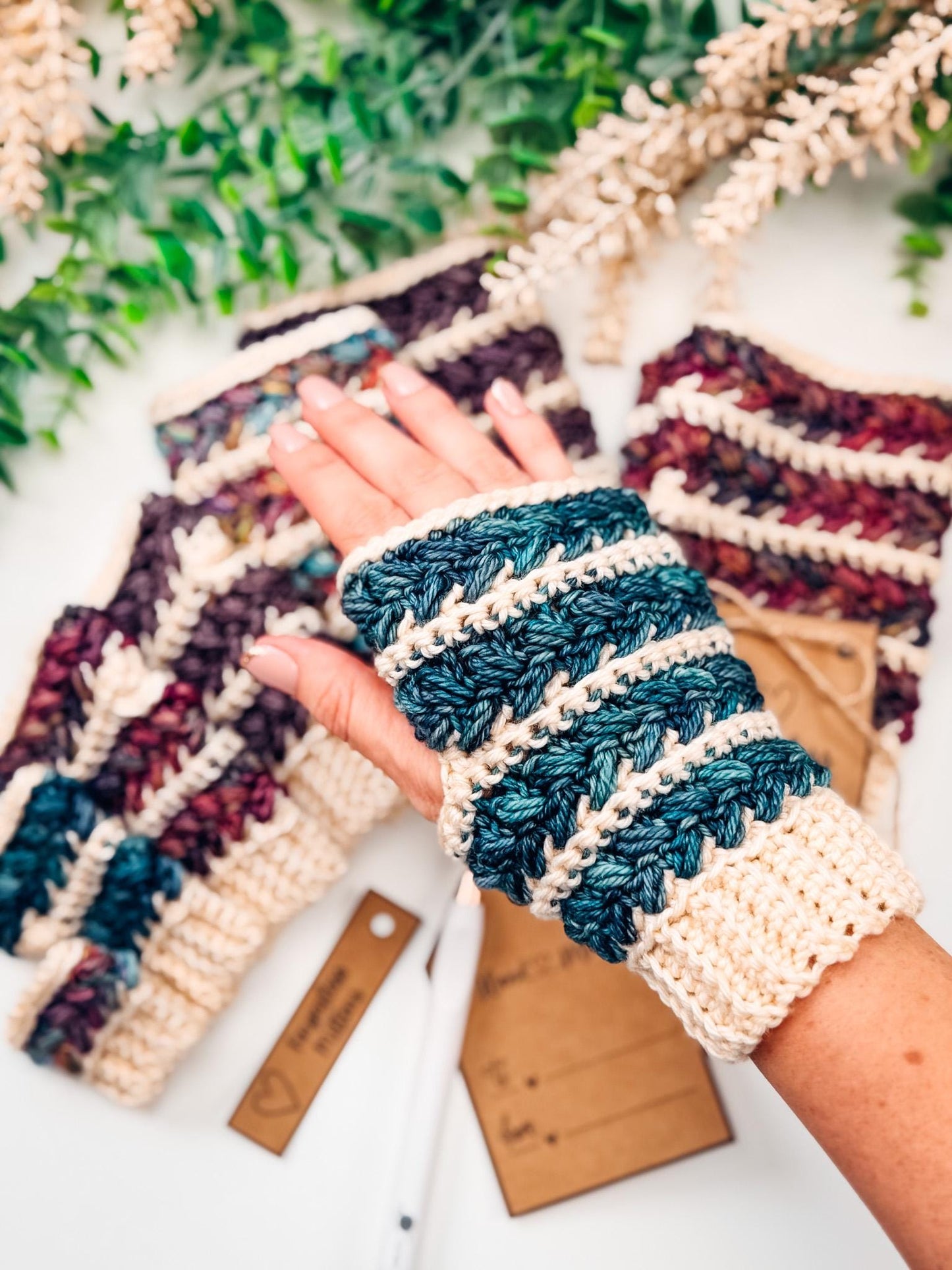 CROCHET PATTERN + VIDEO Wheat Stitch™ Fingerless Mittens Crochet Pattern, 8 Sizes Newborn–Adult, Textured Crochet Mitts Instant Download