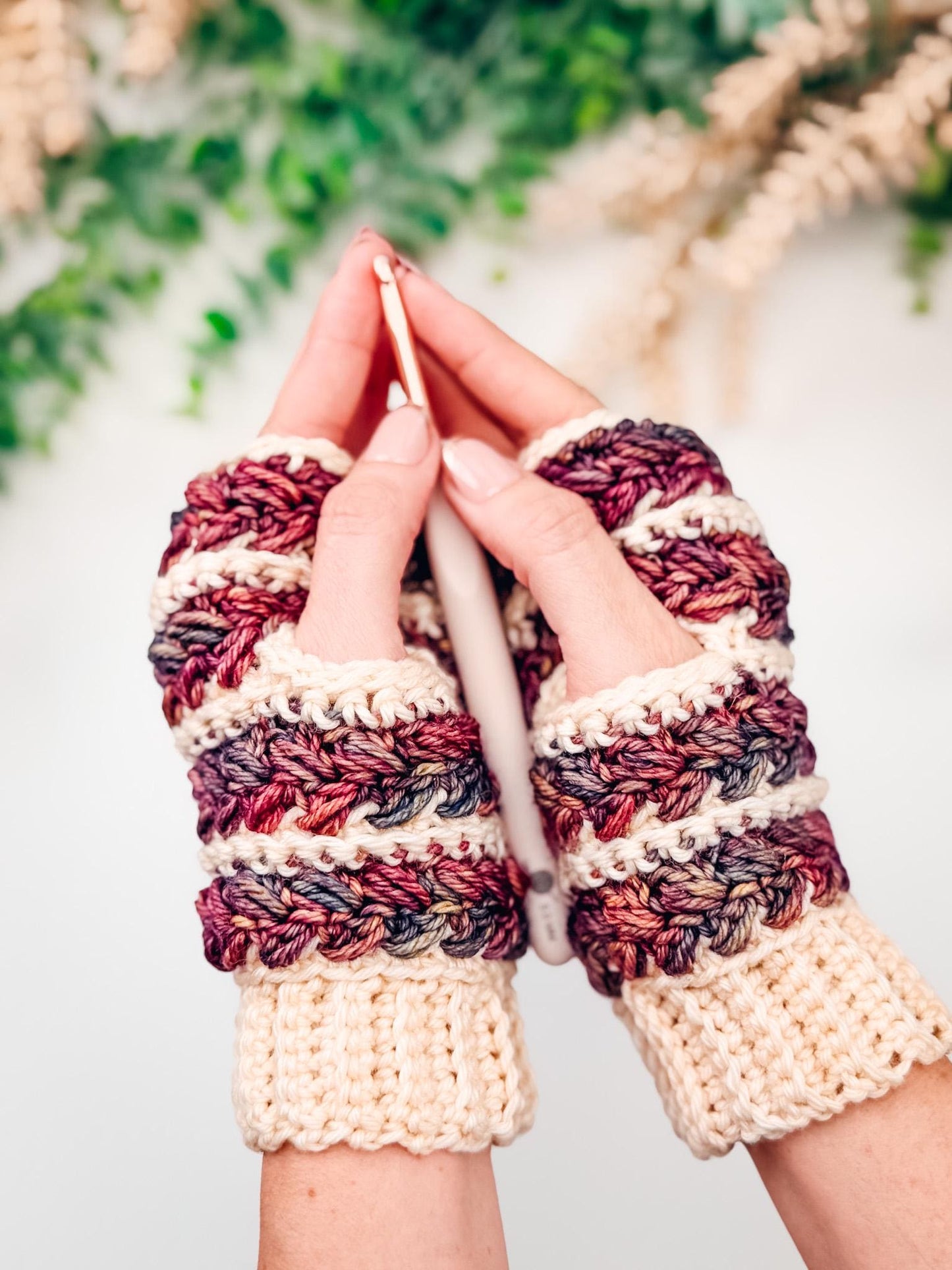 CROCHET PATTERN + VIDEO Wheat Stitch™ Fingerless Mittens Crochet Pattern, 8 Sizes Newborn–Adult, Textured Crochet Mitts Instant Download