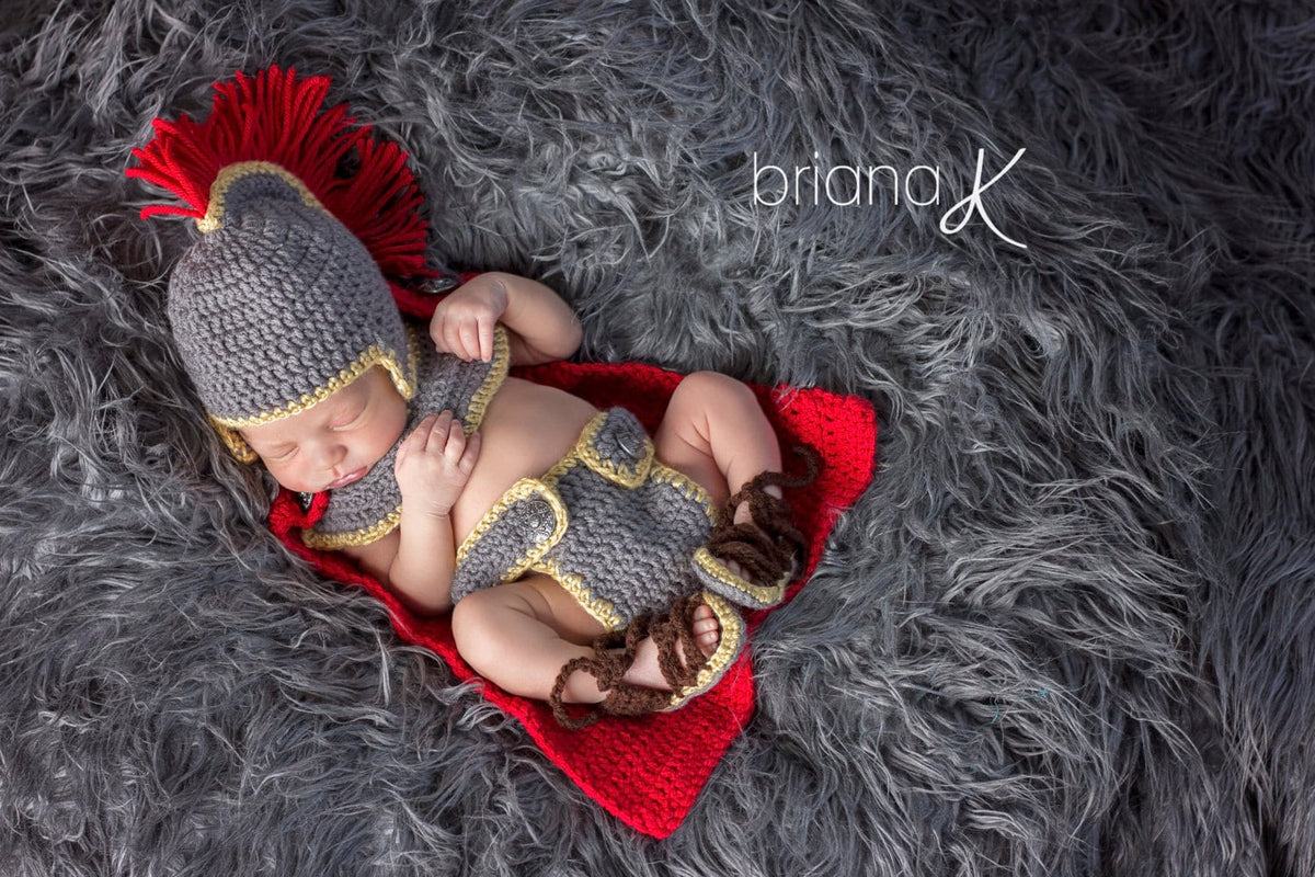 CROCHET PATTERN Gladiator Roman Spartan Warrior Newborn Set, baby newborn photography prop, easy to follow crochet pattern