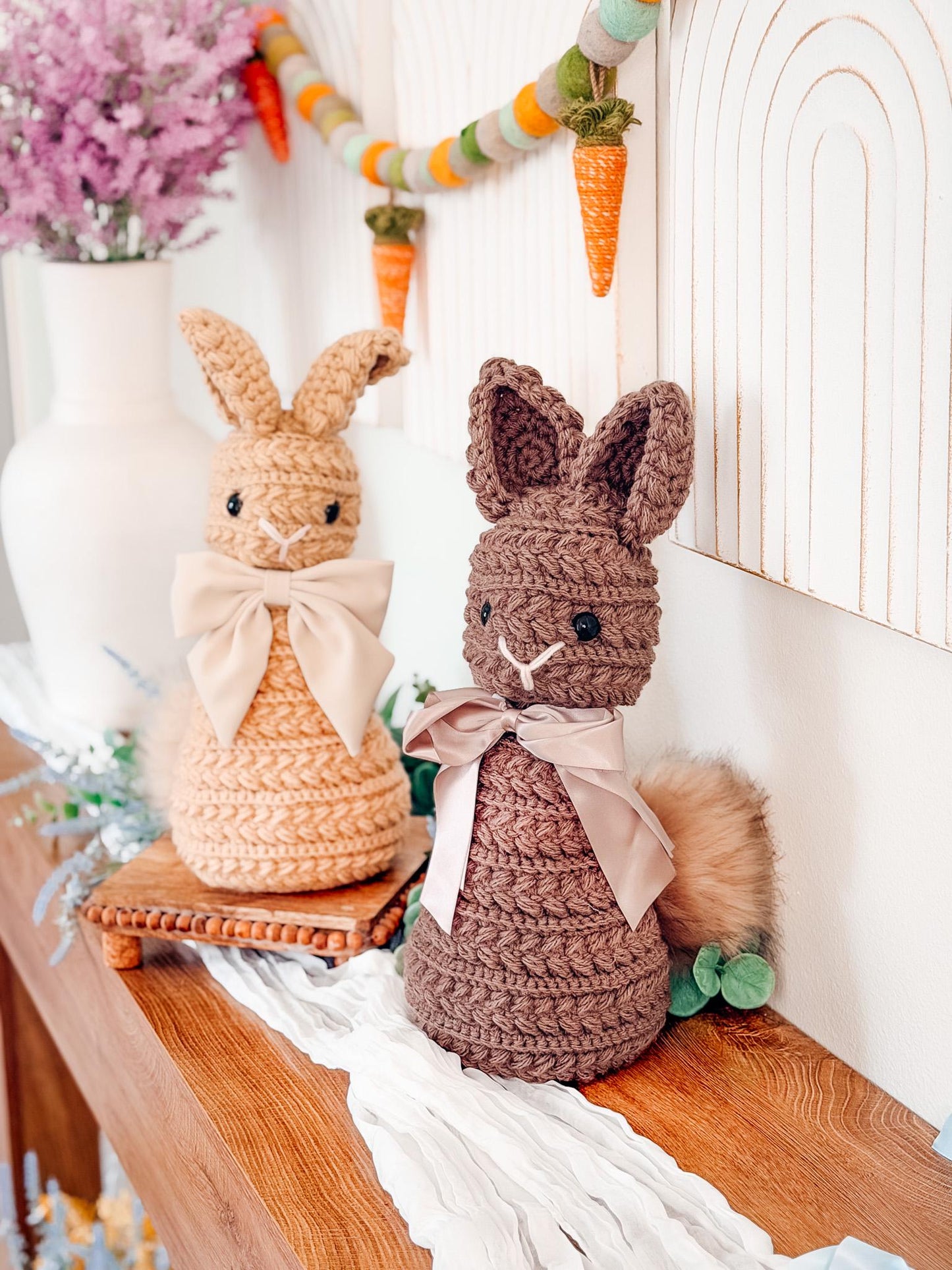 CROCHET PATTERN + VIDEO Wheat Stitch Bunny Crochet Pattern (Pdf + Video Tutorial)