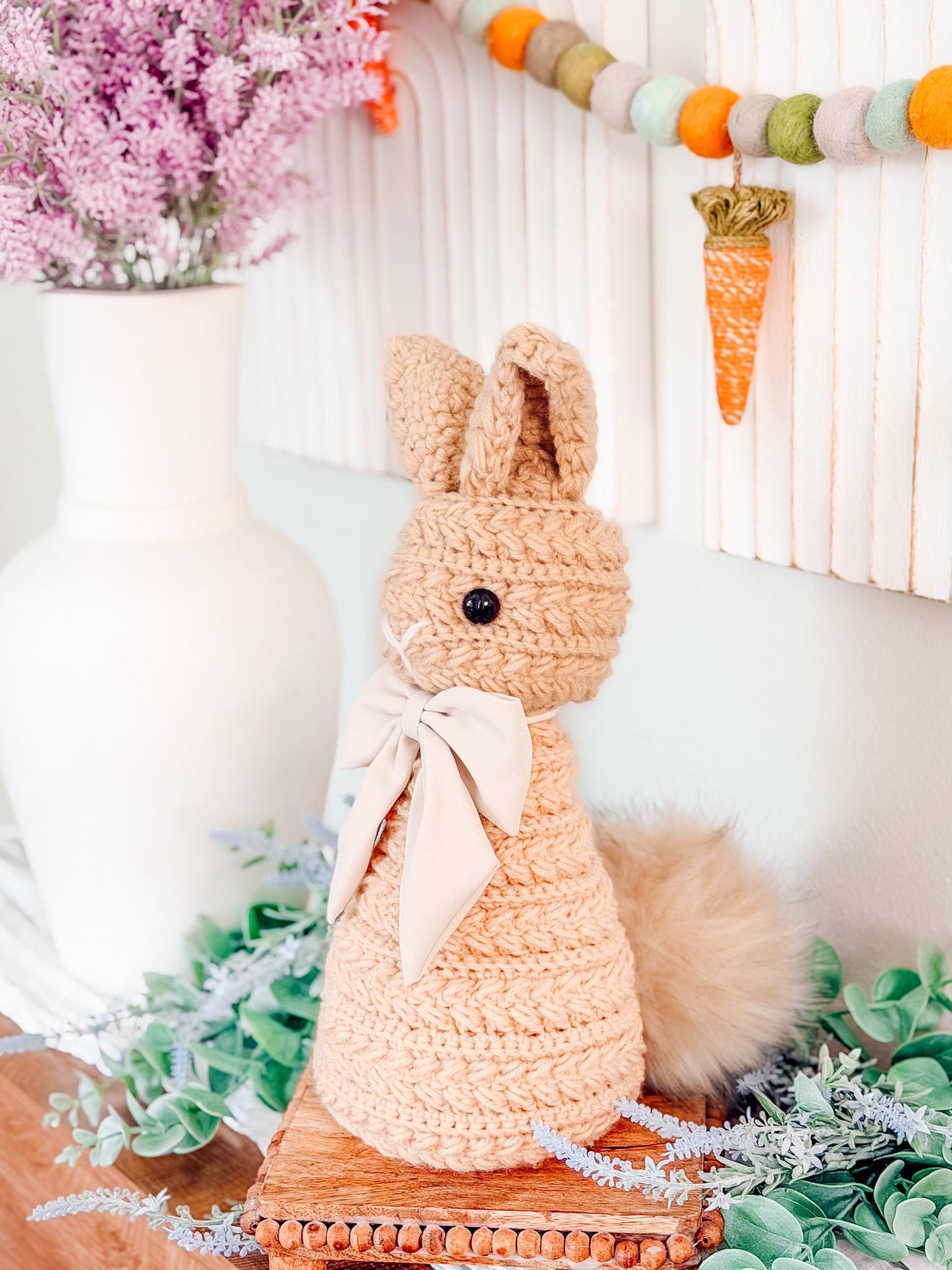 CROCHET PATTERN + VIDEO Wheat Stitch Bunny Crochet Pattern (Pdf + Video Tutorial)