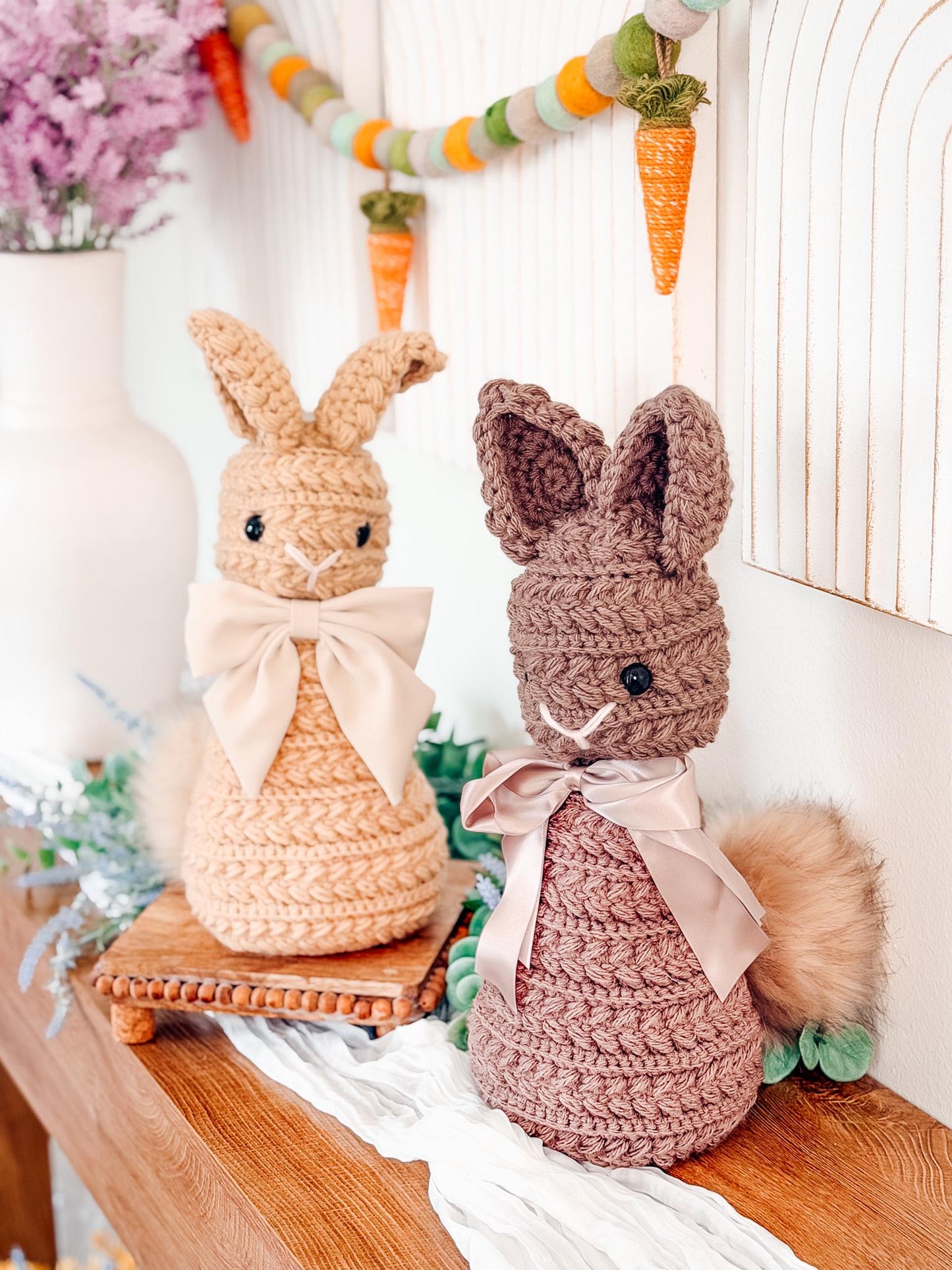 CROCHET PATTERN + VIDEO Wheat Stitch Bunny Crochet Pattern (Pdf + Video Tutorial)