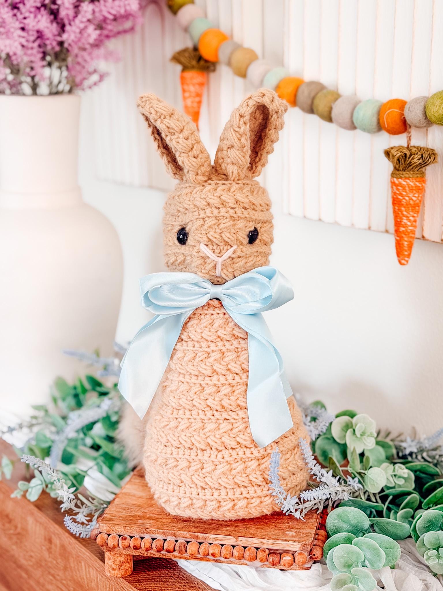 CROCHET PATTERN + VIDEO Wheat Stitch Bunny Crochet Pattern (Pdf + Video Tutorial)