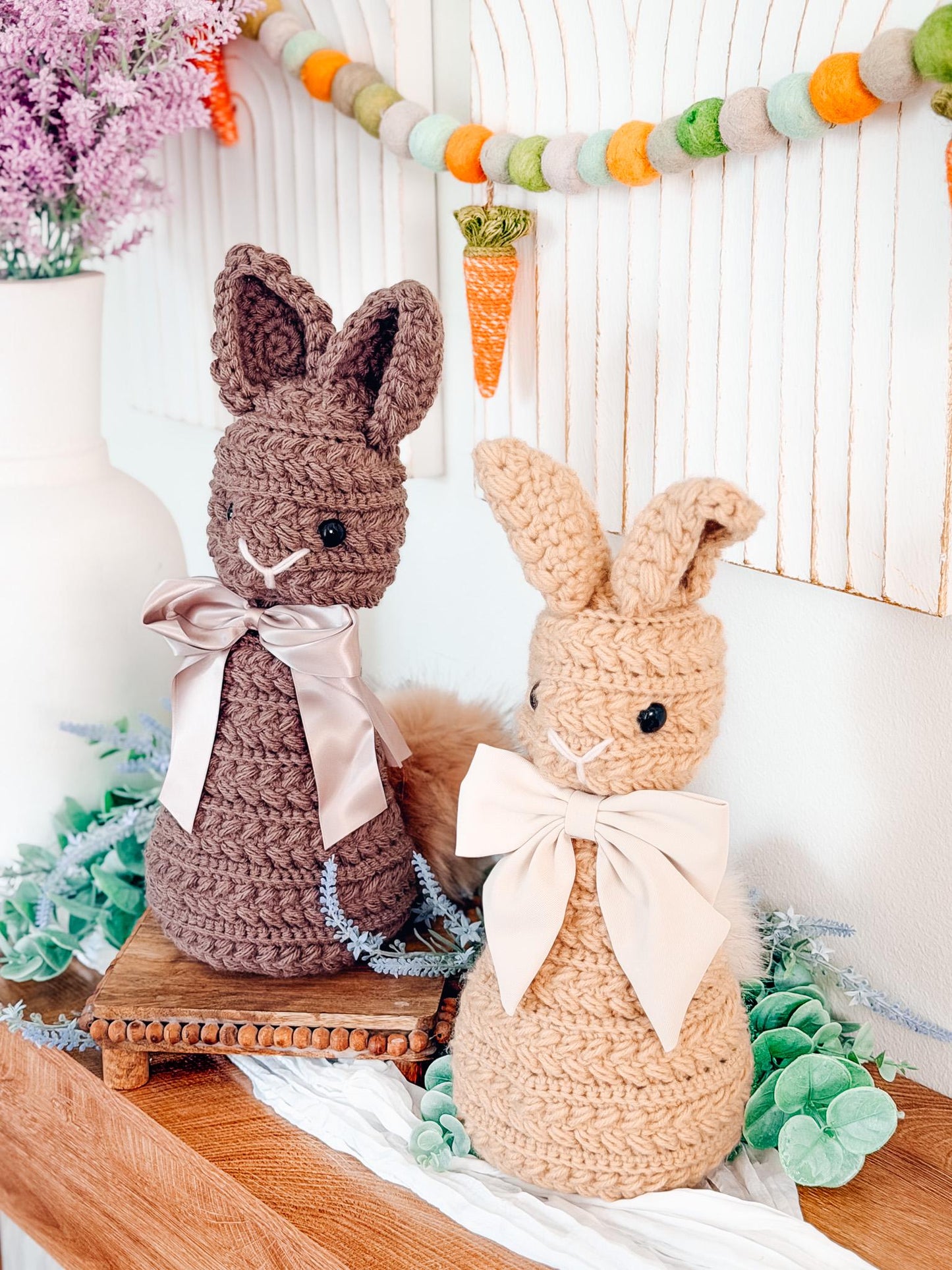 CROCHET PATTERN + VIDEO Wheat Stitch Bunny Crochet Pattern (Pdf + Video Tutorial)