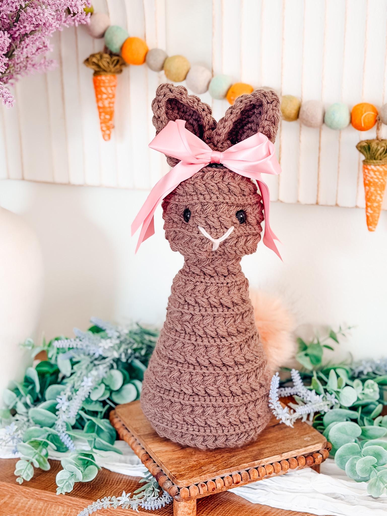 CROCHET PATTERN + VIDEO Wheat Stitch Bunny Crochet Pattern (Pdf + Video Tutorial)