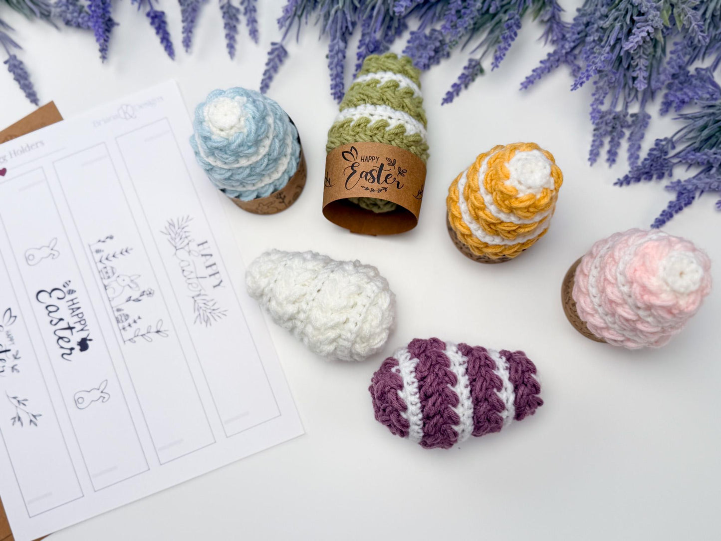 CROCHET PATTERN + VIDEO Reusable Wheat Stitch Crochet Easter Egg Pattern, Easter Basket Filler, Scrap Yarn Project, Spring Crochet Decor