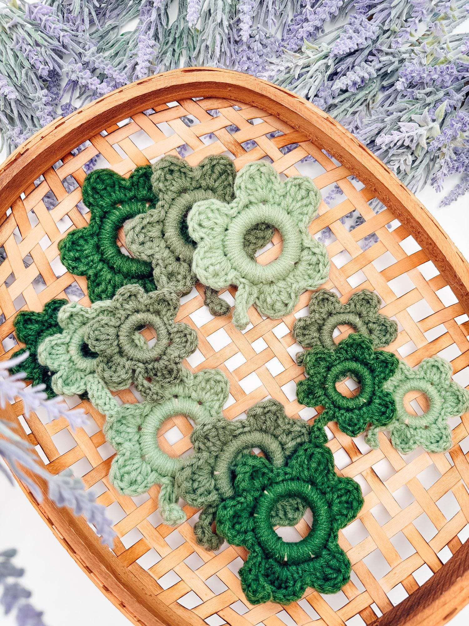 CROCHET PATTERN + VIDEO Lucky Shamrock Garland Pattern | St Patrick’s Day Crochet Decor, Lucky Clover Bunting, Easy Crochet Shamrock Pattern
