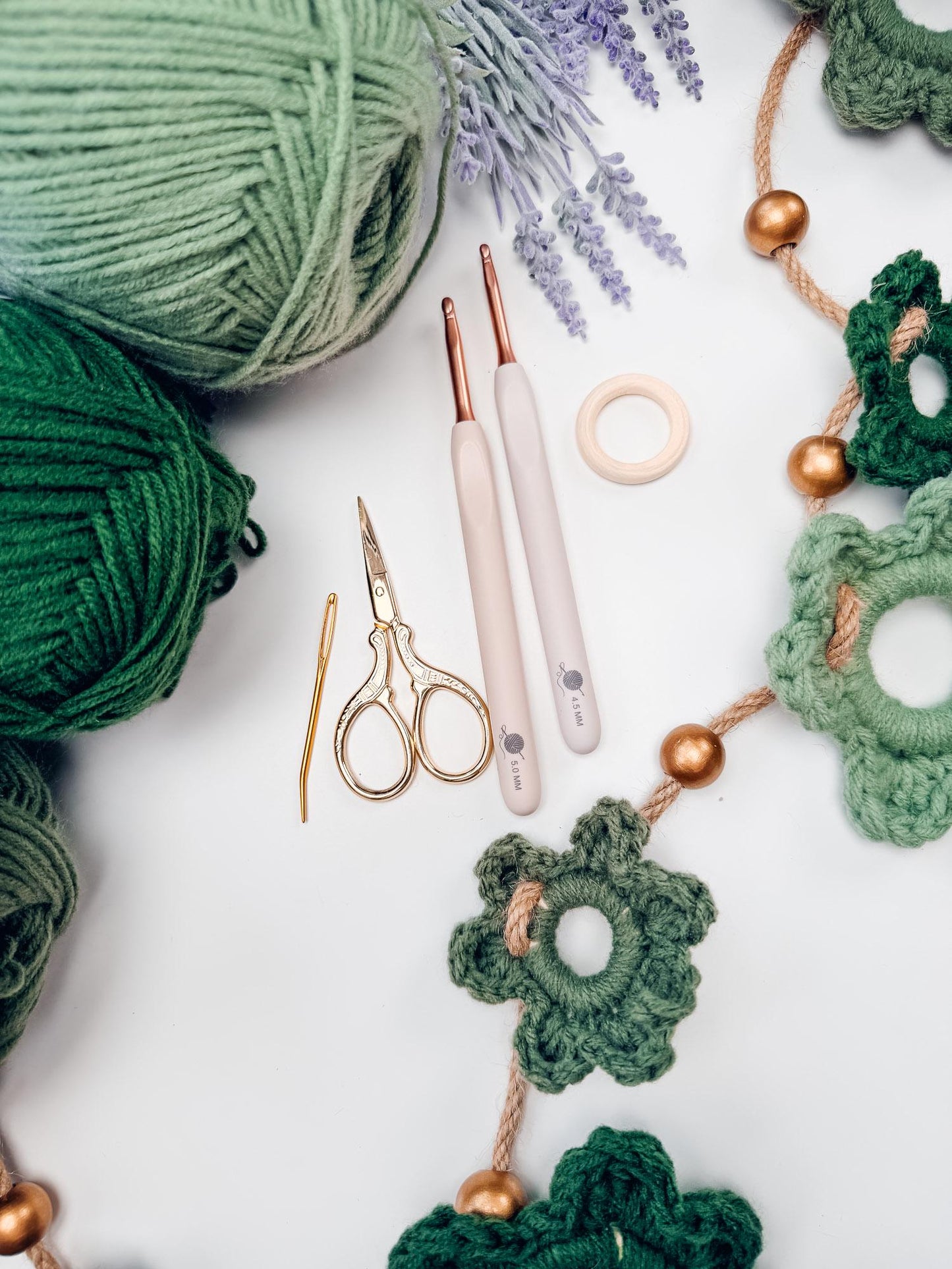 CROCHET PATTERN + VIDEO Lucky Shamrock Garland Pattern | St Patrick’s Day Crochet Decor, Lucky Clover Bunting, Easy Crochet Shamrock Pattern