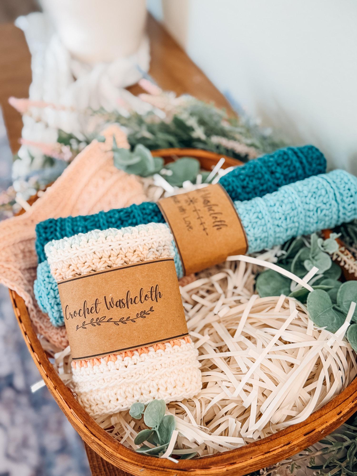 CROCHET PATTERN + VIDEO Petal Loop Stitch Washcloth Crochet Pattern + Label | Textured Dishcloth Pattern | Beginner Crochet Cotton Dishcloth