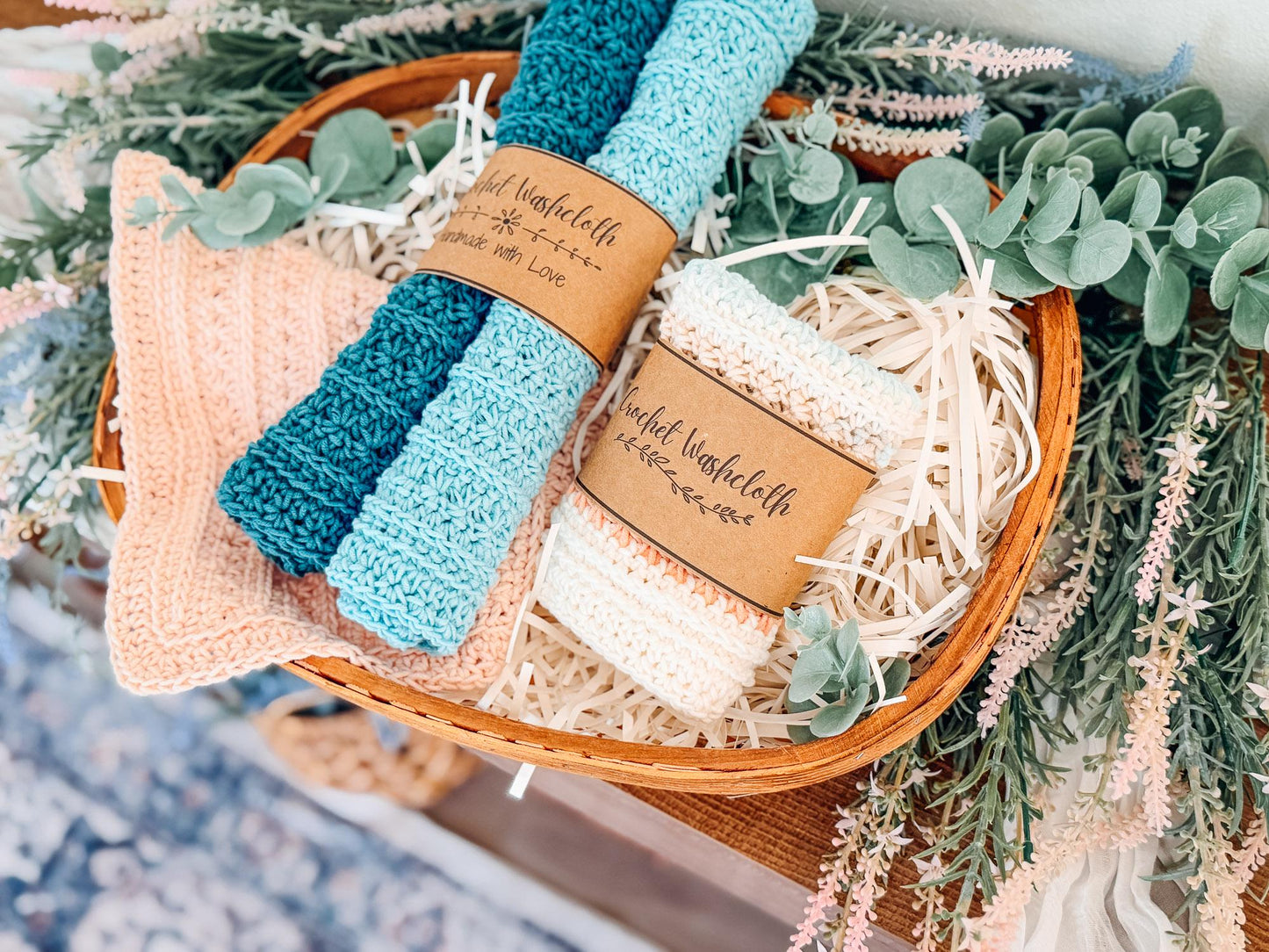 CROCHET PATTERN + VIDEO Petal Loop Stitch Washcloth Crochet Pattern + Label | Textured Dishcloth Pattern | Beginner Crochet Cotton Dishcloth
