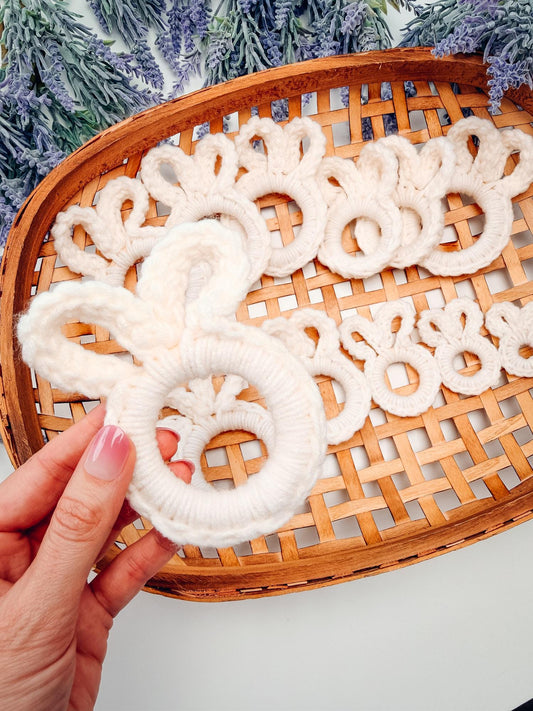 CROCHET PATTERN + VIDEO Bunny Crochet Garland Pattern | Easter Bunny Napkin Rings | Carrot Crochet Garland | Spring Decor | Easter Garland