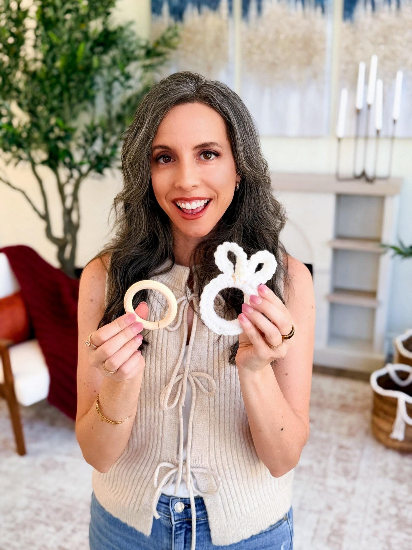 CROCHET PATTERN + VIDEO Bunny Crochet Garland Pattern | Easter Bunny Napkin Rings | Carrot Crochet Garland | Spring Decor | Easter Garland