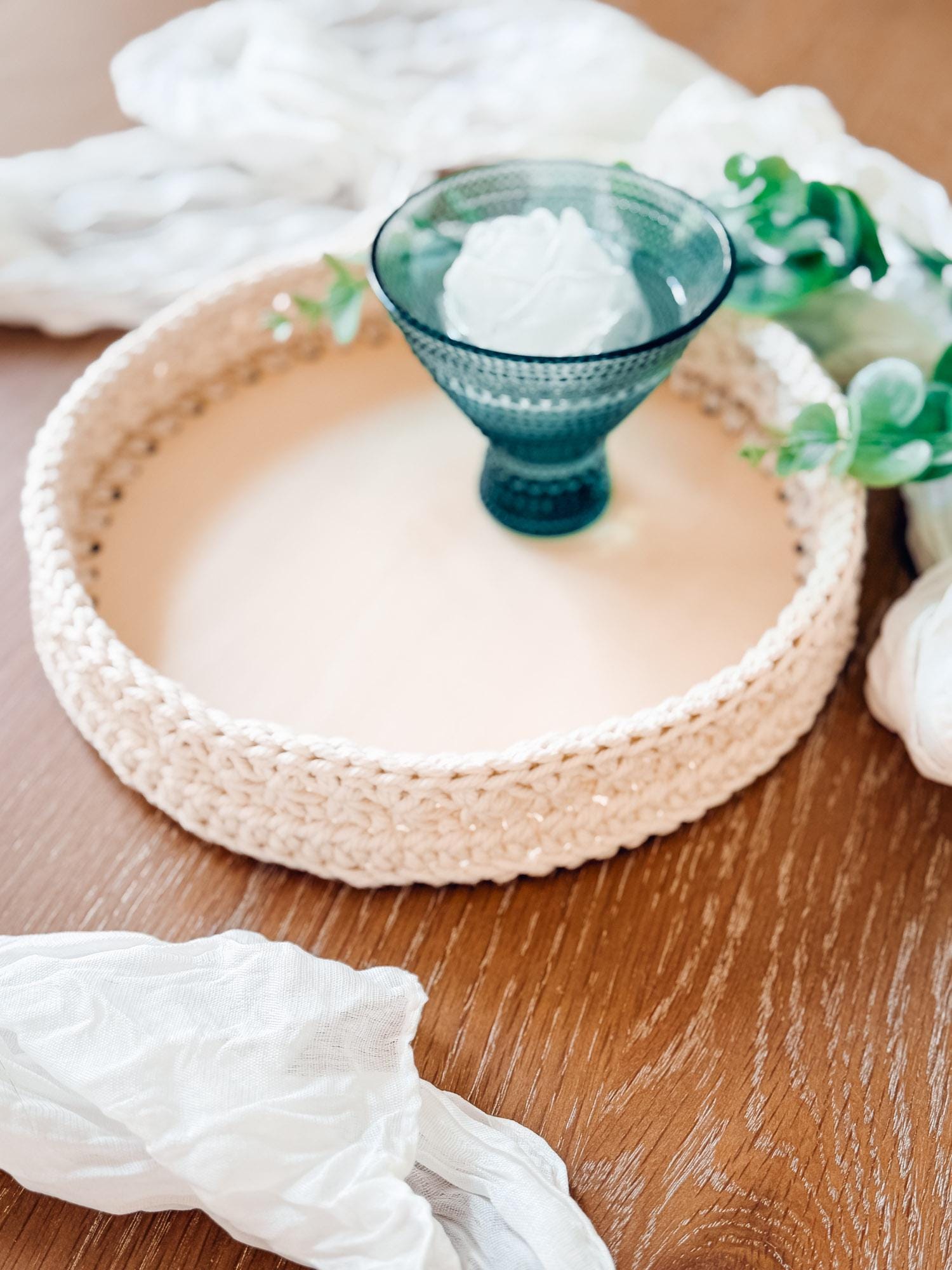 CROCHET PATTERN + VIDEO Petal Loop Stitch Crochet Nesting Trays Pattern, Round Basket Pattern, Crochet Home Decor, Organizer Trays