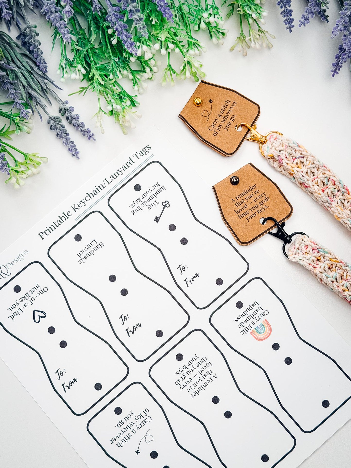 CROCHET PATTERN + VIDEO Petal Loop Crochet Lanyard Pattern, Easy Keychain Pattern, Beginner Friendly Wristlet, Quick Stash Buster Gift