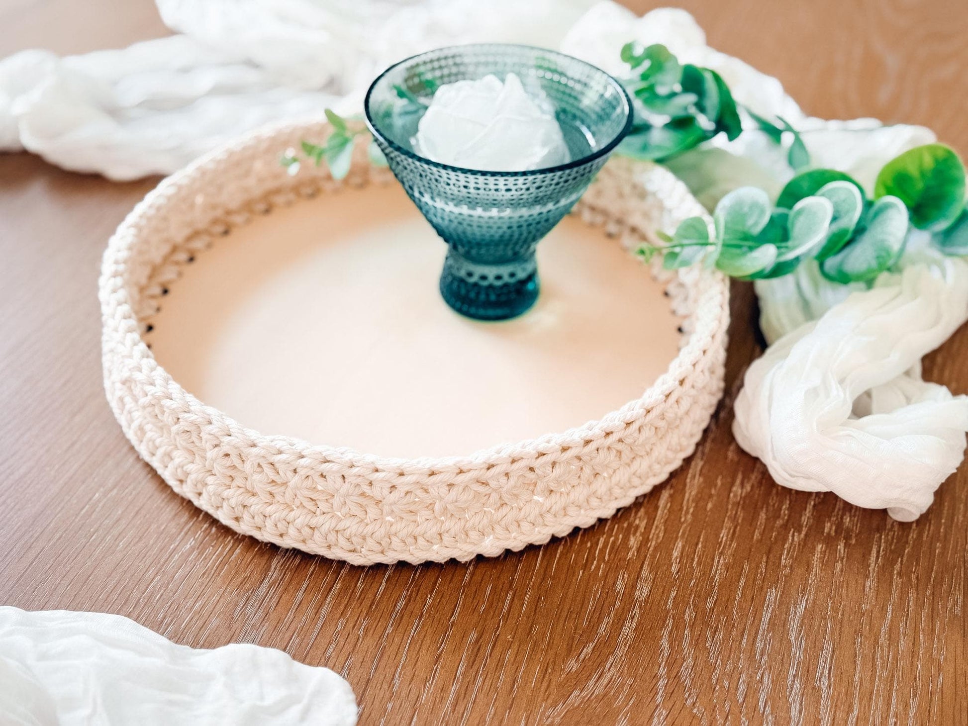 CROCHET PATTERN + VIDEO Petal Loop Stitch Crochet Nesting Trays Pattern, Round Basket Pattern, Crochet Home Decor, Organizer Trays