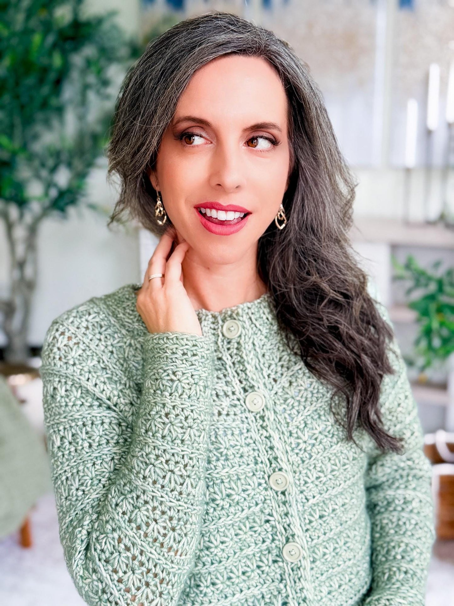 CROCHET PATTERN + VIDEO Petal Loop Stitch Crochet Cardigan Pattern, Textured Crochet Sweater, Easy Crochet Pattern, Modern Crochet Garment