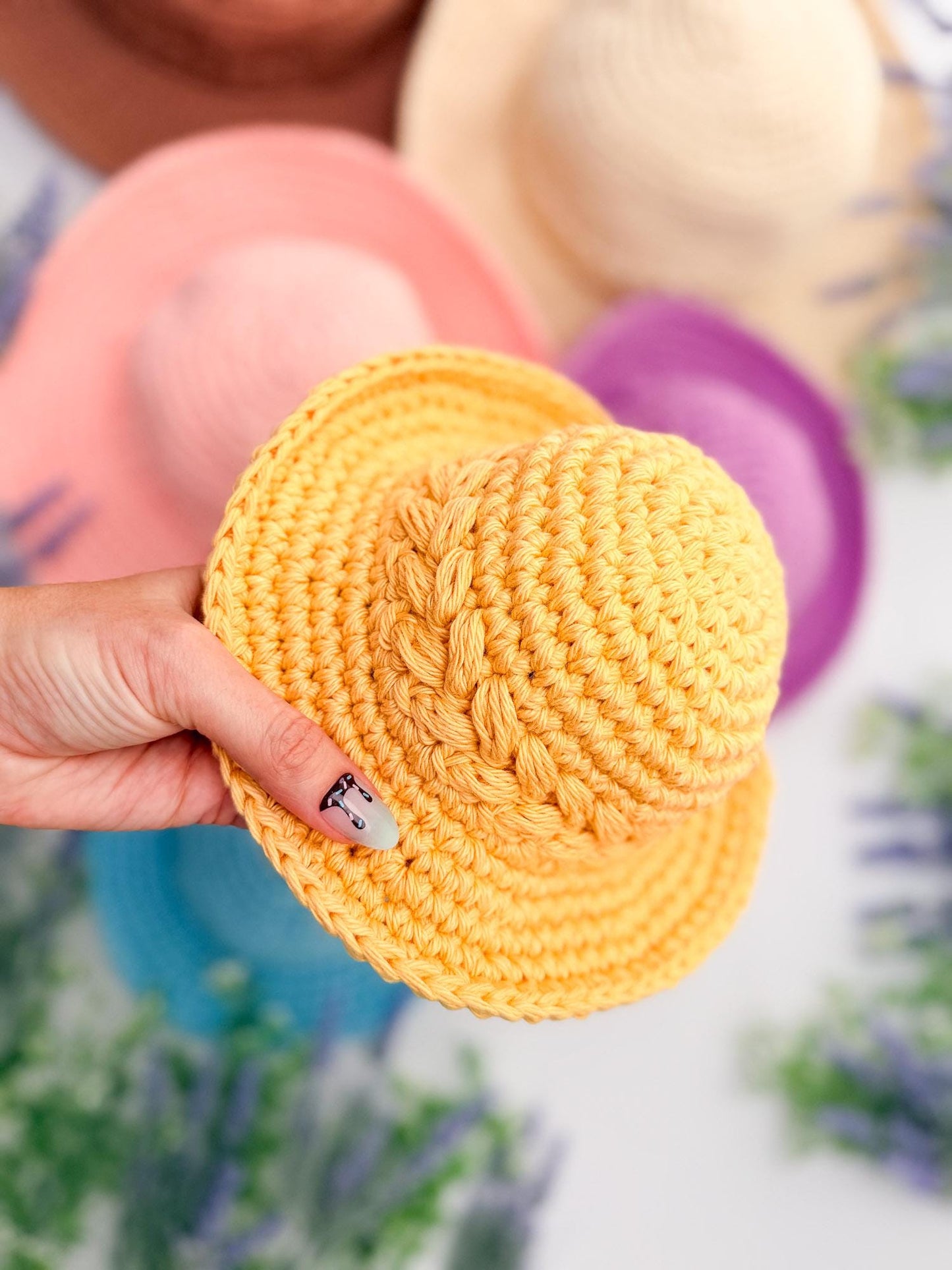 CROCHET PATTERN + VIDEO Wheatfield Sun Hat | Wheat Stitch Brim | 7 Sizes Newborn to Adult | Instant Pdf Download