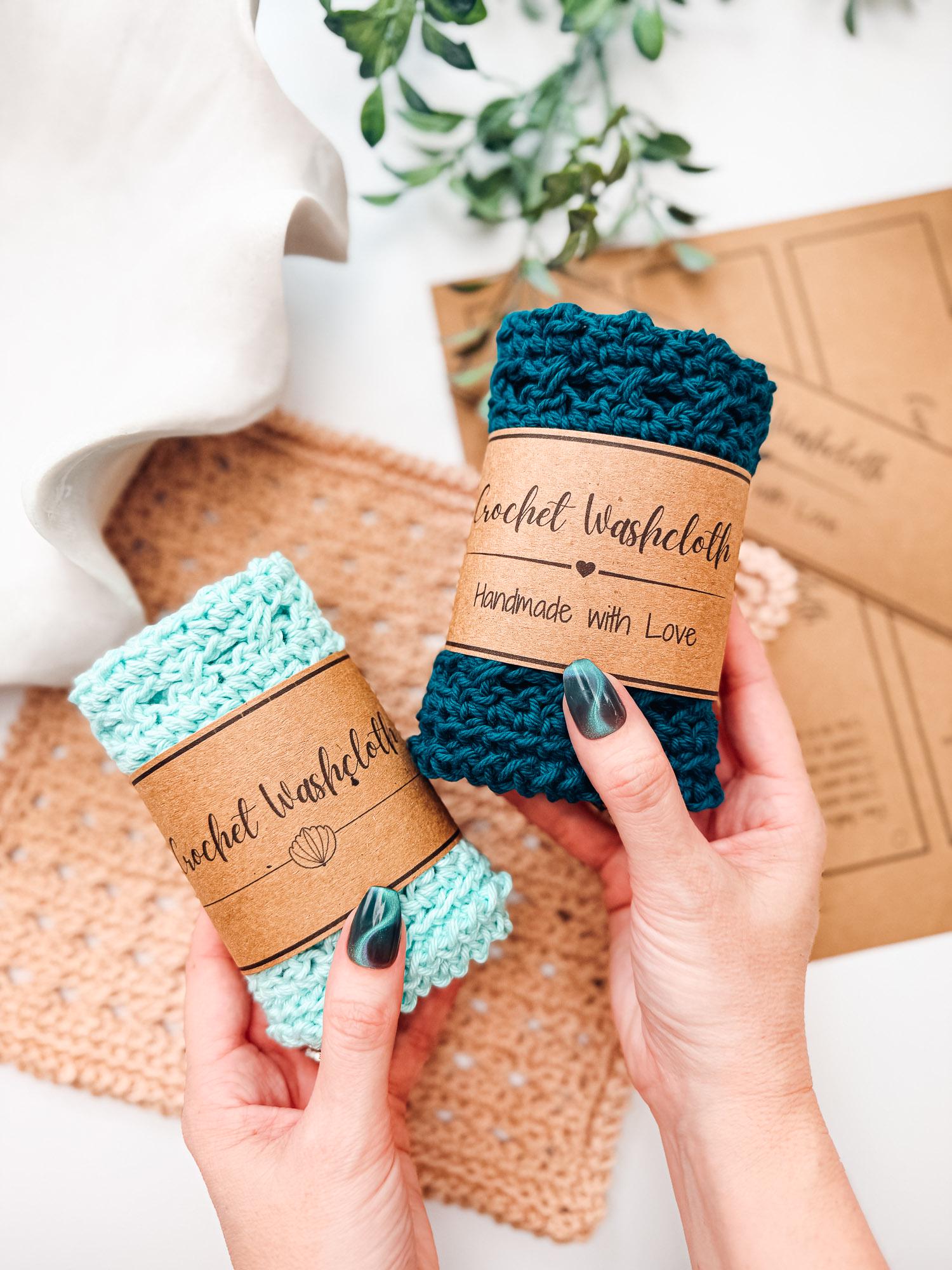 CROCHET PATTERN + VIDEO Reed Crossover Stitch Washcloth | 2 Sizes | Textured Cotton | Instant Pdf Download