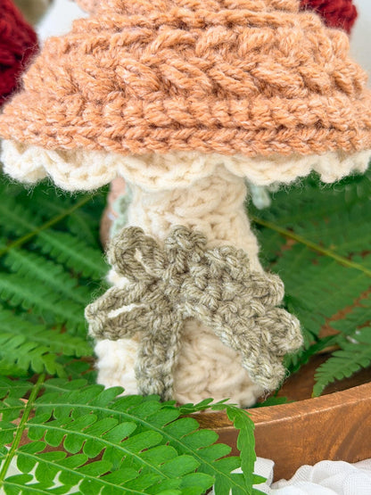 CROCHET PATTERN + VIDEO Wheat Stitch Mushrooms | Puff Stitch Amigurumi | Two Sizes | Woodland Home Decor | Instant Pdf Download