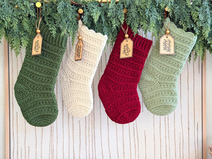 CROCHET PATTERN + VIDEO Petal Loop Stitch Stocking | Textured Christmas Stocking | One Size | Holiday Home Decor | Instant Pdf Download