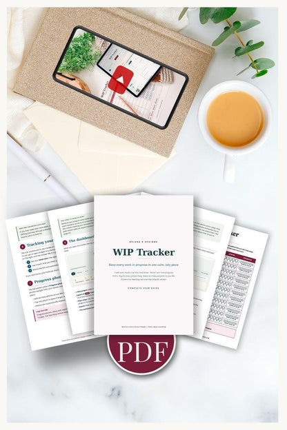 Crochet Project Tracker & WIP Organizer | Printable Tags, Progress Photos and Export | No App | Instant Access