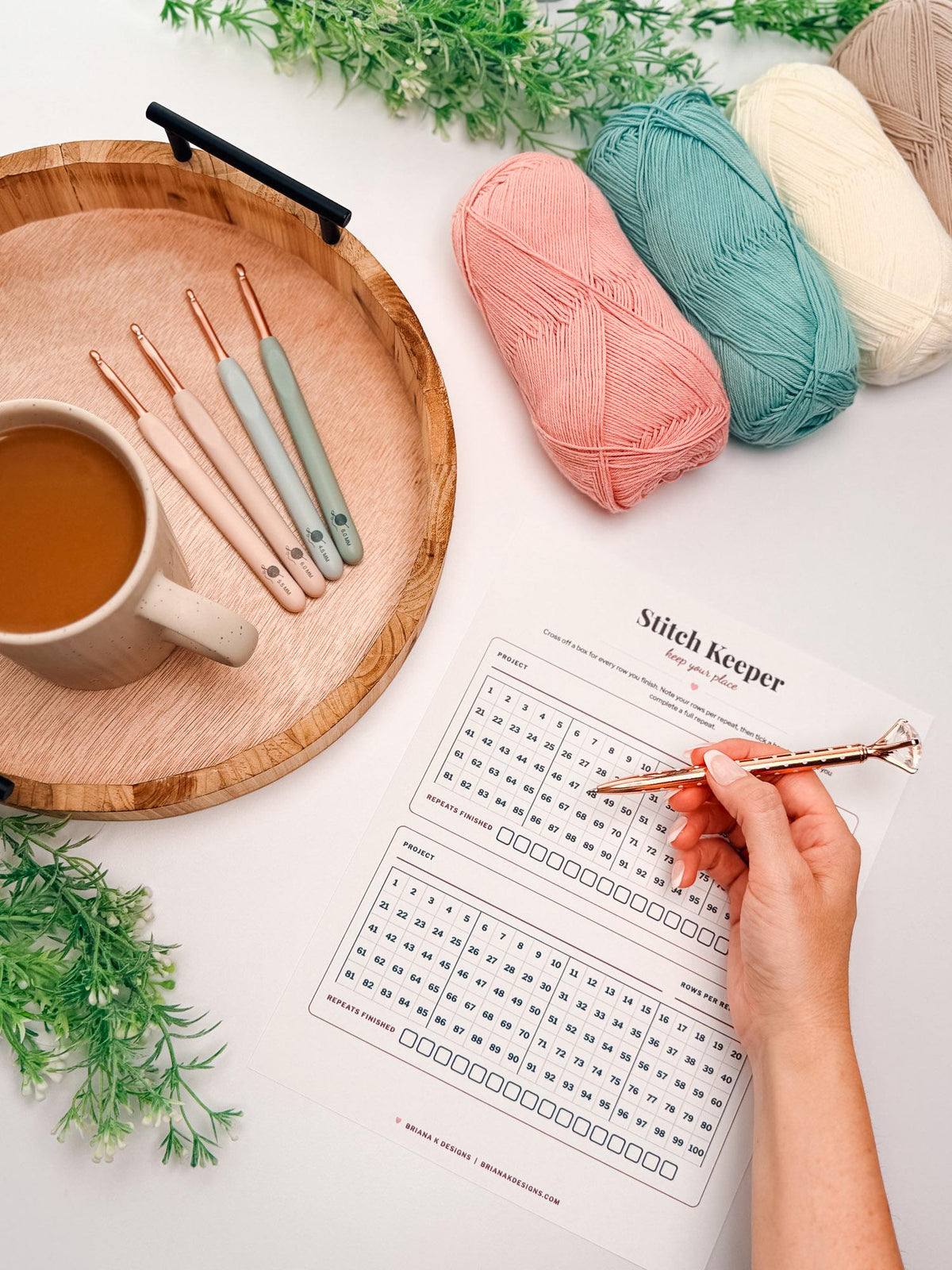 Crochet Project Tracker & WIP Organizer | Printable Tags, Progress Photos and Export | No App | Instant Access