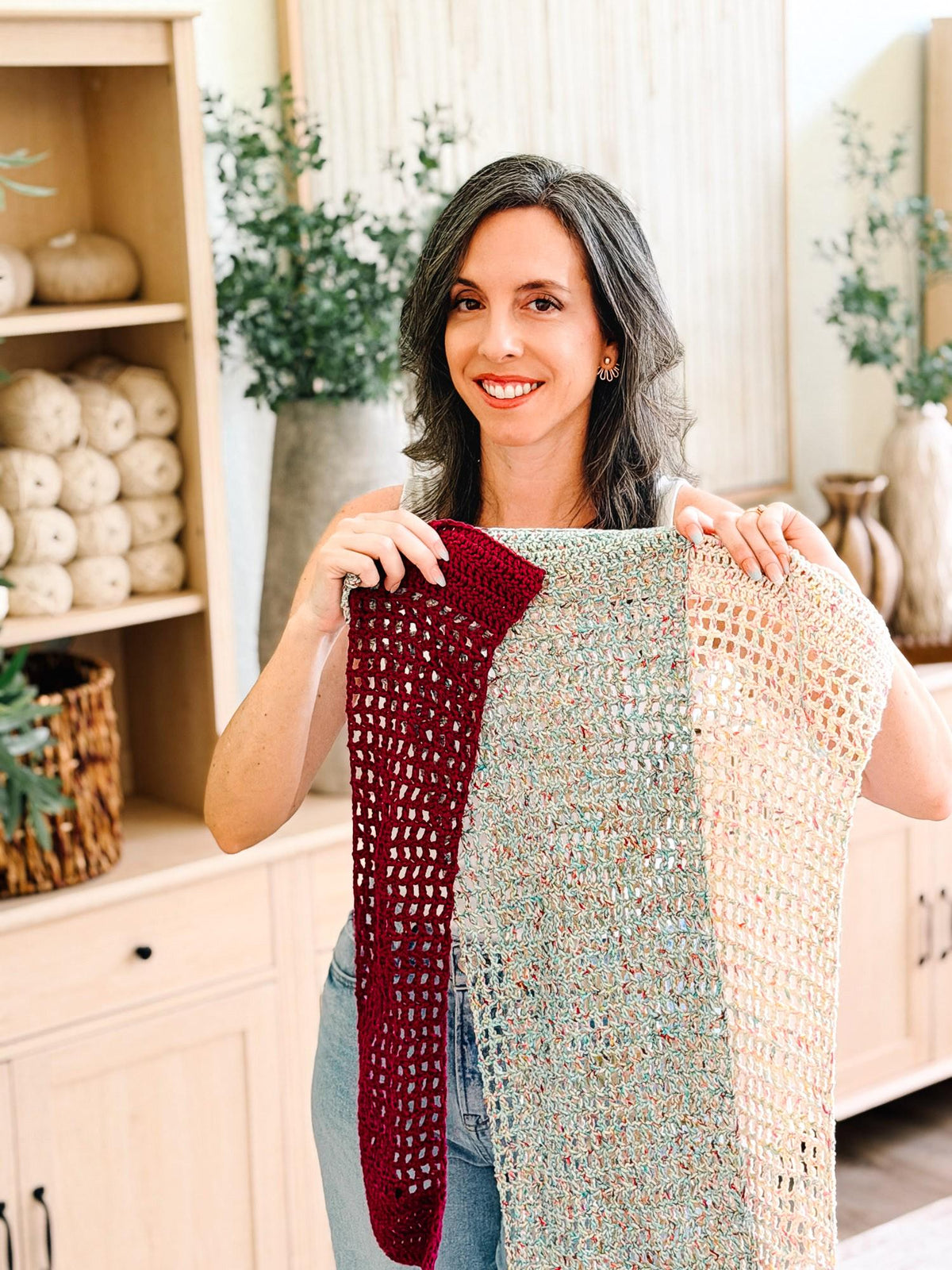 CROCHET PATTERN + VIDEO Knotted Mesh Crochet Bag | Easy Mesh Market Bag | Beach Tote and Project Bag | 3 Sizes | Instant Pdf Download