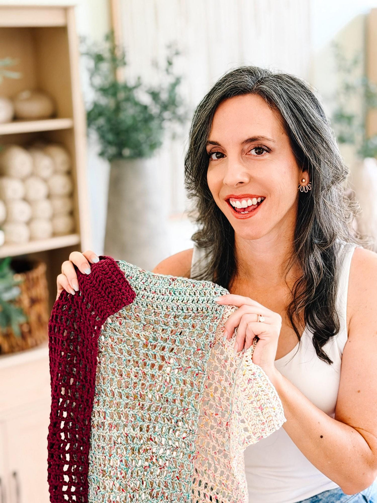CROCHET PATTERN + VIDEO Knotted Mesh Crochet Bag | Easy Mesh Market Bag | Beach Tote and Project Bag | 3 Sizes | Instant Pdf Download