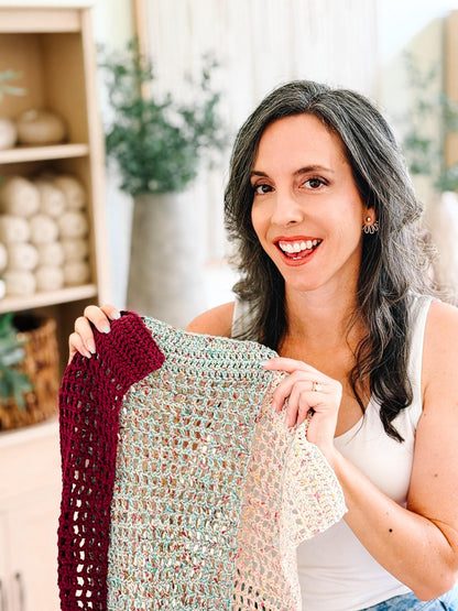 CROCHET PATTERN + VIDEO Knotted Mesh Crochet Bag | Easy Mesh Market Bag | Beach Tote and Project Bag | 3 Sizes | Instant Pdf Download