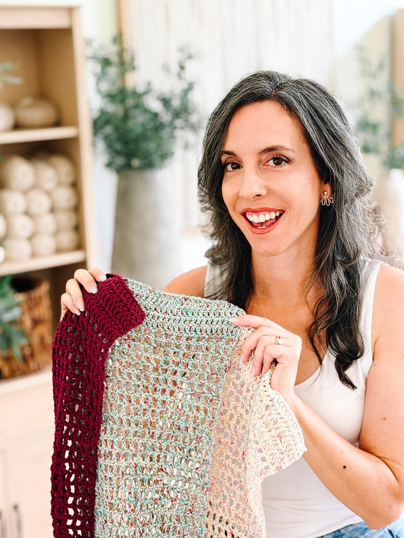 CROCHET PATTERN + VIDEO Knotted Mesh Crochet Bag | Easy Mesh Market Bag | Beach Tote and Project Bag | 3 Sizes | Instant Pdf Download