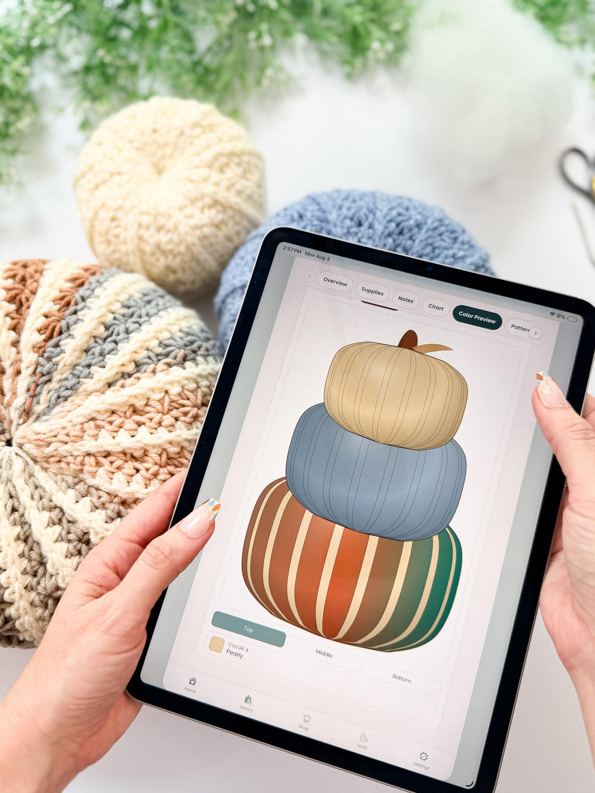 CROCHET PATTERN + APP and Video, Petal Loop Stitch Pumpkin | Stacking Fall Pumpkins | 3 Sizes | Textured Pumpkin Decor | Instant Download