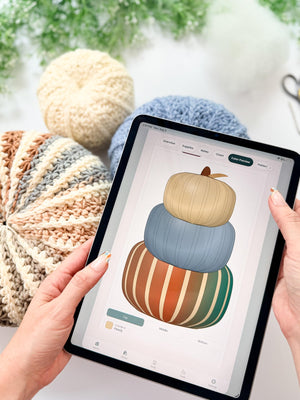CROCHET PATTERN + APP and Video, Petal Loop Stitch Pumpkin | Stacking Fall Pumpkins | 3 Sizes | Textured Pumpkin Decor | Instant Download