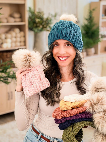 Petal Loop Crochet Beanie pattern