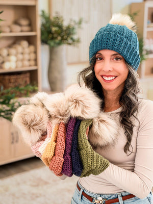 Petal Loop Crochet Beanie pattern
