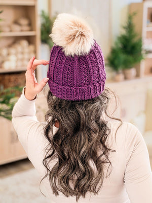 Petal Loop Crochet Beanie pattern