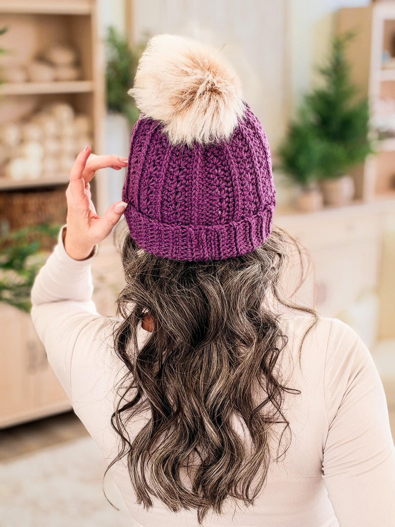 Petal Loop Crochet Beanie pattern