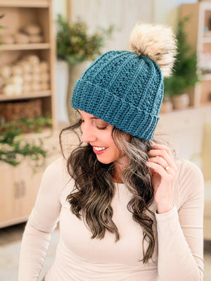 Petal Loop Crochet Beanie pattern