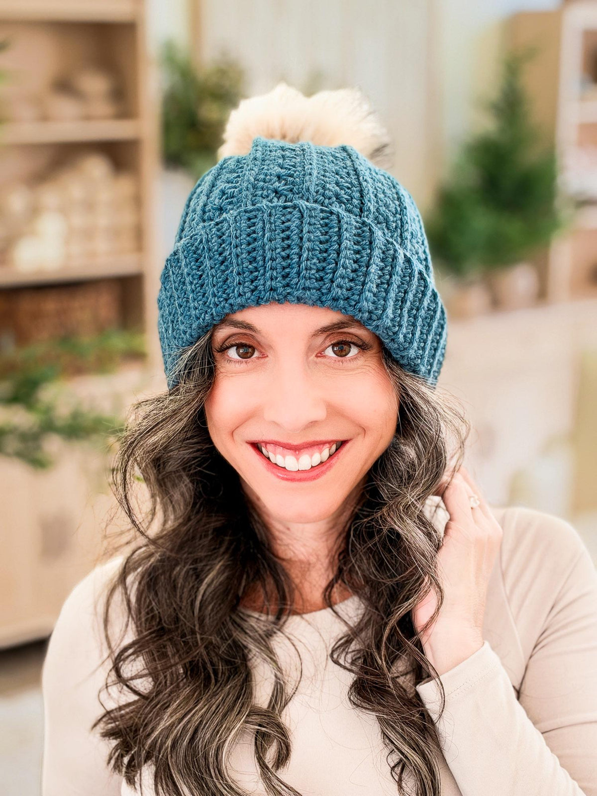 Petal Loop Crochet Beanie pattern