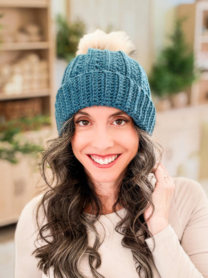 Petal Loop Crochet Beanie pattern