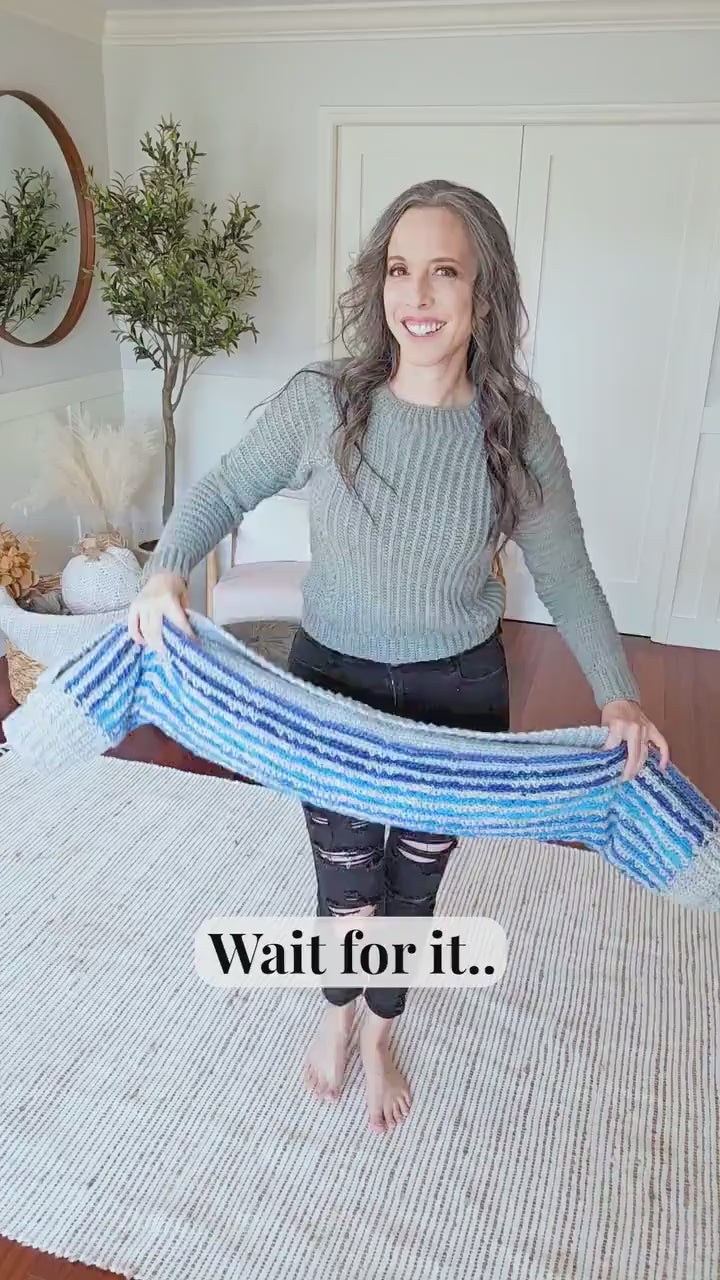 CROCHET PATTERN Winter Freeze Mosaic Crochet Blanket Pattern, Instant Download Crochet Pattern in Lots of Sizes
