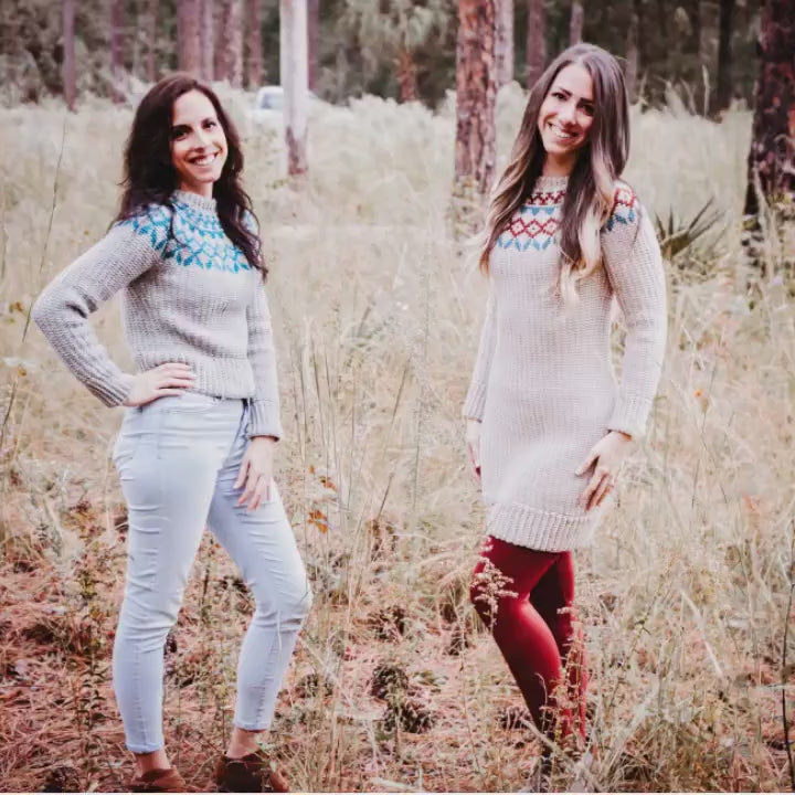 CROCHET PATTERN + VIDEO Arizona Fair Isle Crochet Sweater Dress, xs-5x sizes, Pullover Crochet Colorwork Pattern, Video Tutorial Incl.
