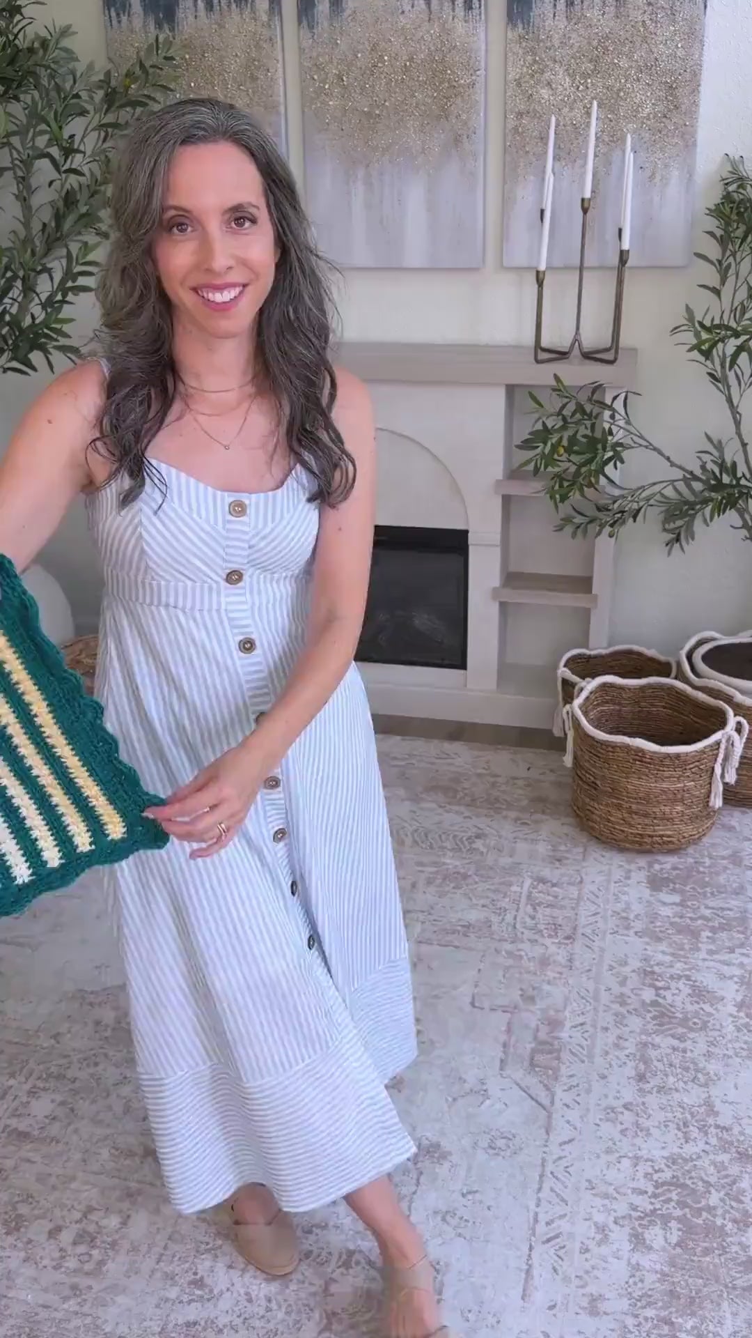 CROCHET PATTERN + VIDEO Striped Petal Loop Blanket | Textured Two-Color Stripe | 15 Sizes Lovey to King | Instant Pdf Download