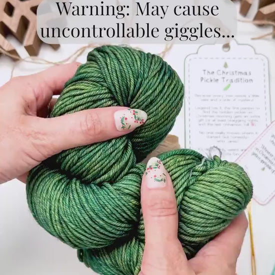 CROCHET PATTERN + VIDEO Wheat Stitch™ Pickle Ornament Crochet Pattern, Includes Printable Tags, Quick & Easy Holiday Decor Gift Crochet
