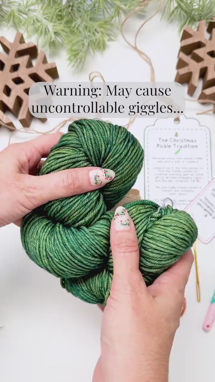 CROCHET PATTERN + VIDEO Wheat Stitch™ Pickle Ornament Crochet Pattern, Includes Printable Tags, Quick & Easy Holiday Decor Gift Crochet