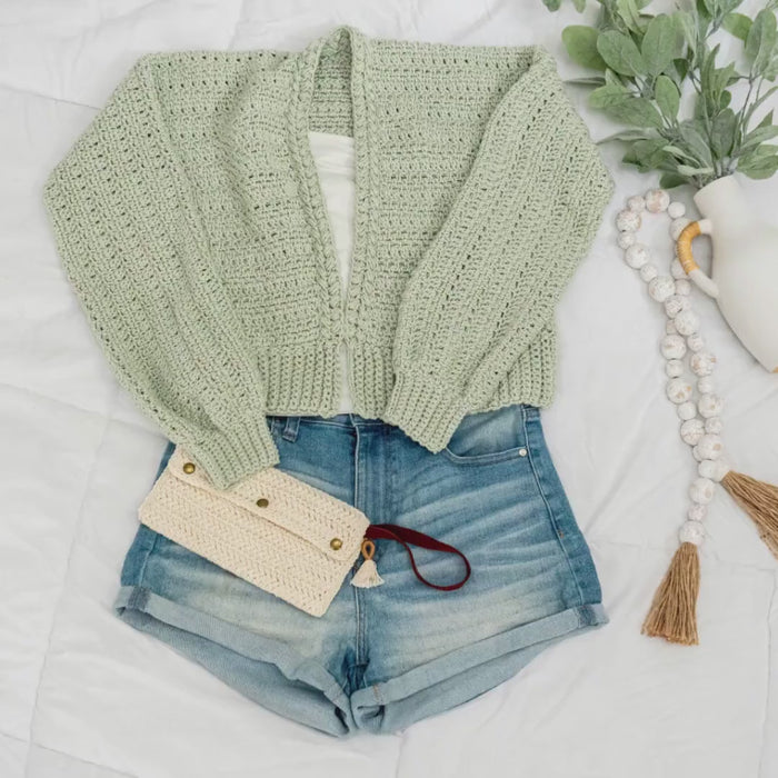 CROCHET PATTERN + VIDEO Get Comfy Cardigan Crochet Pattern, xs-5x sizes, Cardigan Crochet Pattern, Video Tutorial Incl. Crop or Long Cardi.